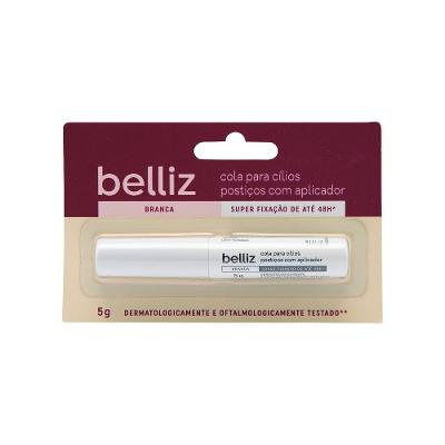 Cola Para Cilios Belliz 48hrs Branca Com Aplicador