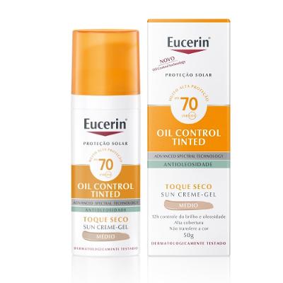 Protetor Solar Facial Eucerin Sun Oil Control Tinted Cor Medio Fps70 50g
