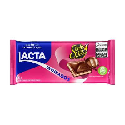 Chocolate Em Barra Lacta Ao Leite Recheado Com Sonho De Valsa 98g
