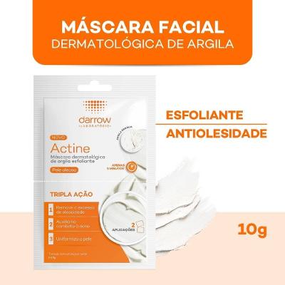 Máscara Facial Actine Argila Esfoliante Com 2 Aplicações 5g Cada