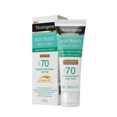 Protetor Solar Facial Neutrogena Sun Fresh Derm Care Pele Negra Fps 70 40g