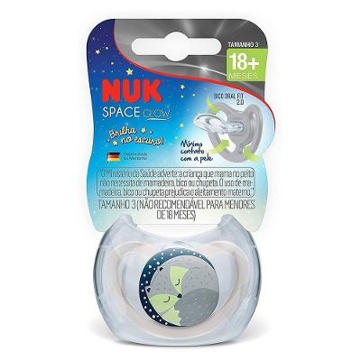Chupeta Nuk Space Glow Neutra 18 Meses + Com 1 Unidade