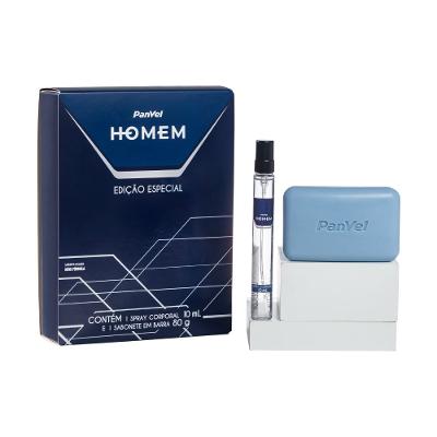 Kit Presentel Panvel Homem Com 1 Spray Corporal 10ml + 1 Sabonete Em Barra 80g