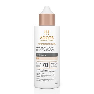 Protetor Solar Facial Adcos Fluid Clareador Beige Fps70 40ml