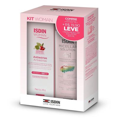 Kit Isdin Woman Hidratante Corporal Antiestrias + Micellar Solution 400ml