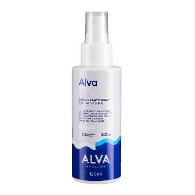 Desodorante Spray Alva Cristal Natural Sem Perfume 120ml