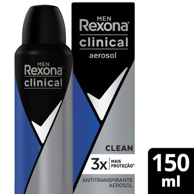 Desodorante Aerosol Rexona Men Clinical Clean 150ml