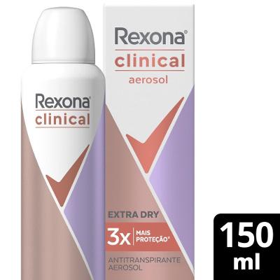 Desodorante Aerosol Rexona Clinical Extra Dry 150ml