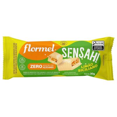 Chocolate Flormel Sensah Limão Siciliano Zero Açúcar 30g