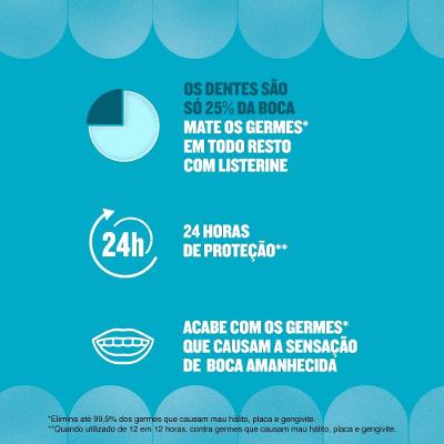 Enxaguante Bucal Listerine Cool Mint Refrescância Suave Sem Álcool 1l