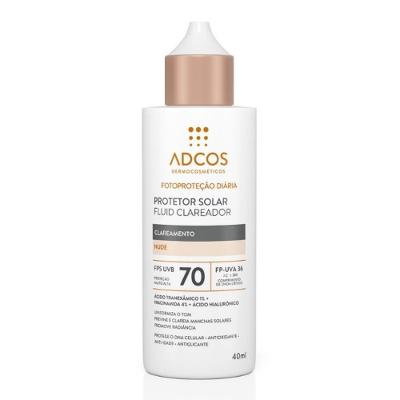 Protetor Solar Facial Adcos Fluid Clareador Nude Fps70 40ml