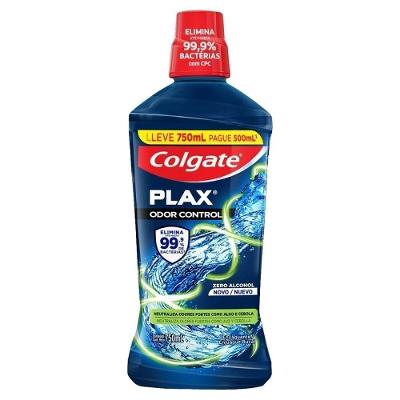 Enxaguatório Bucal Colgate Plax Odor Control Sem Alcool 750ml