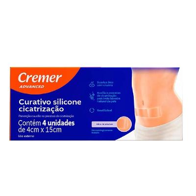 Curativo Silicone Cicatrizacao 4 Unidades Cremer