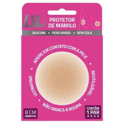 Protetor De Mamilo Lib Sem Cola Lib 1 Par Bege Tamanho Único
