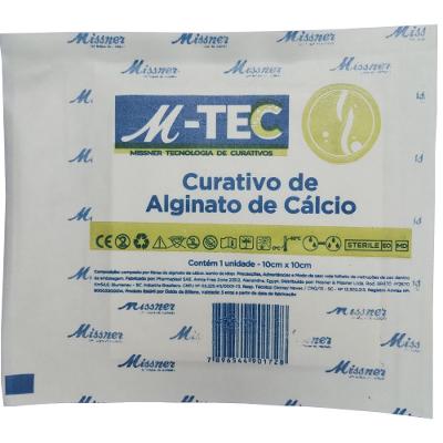 Curativo Alginato De Cálcio M-tec Missner 10cm X 10cm