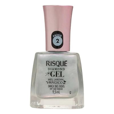 Top Coat Fixador Risqué Diamond Gel Meu Jardim Mágico Dança Das Fadas 9,5ml