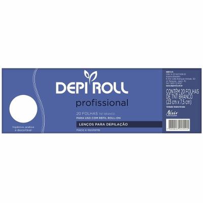 Lenço Para Depilação Depilroll 20 Unidades