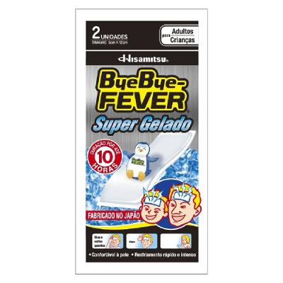 Compressa Para Alívio De Febre Bye Bye Fever Super Gelado 2 Unidades