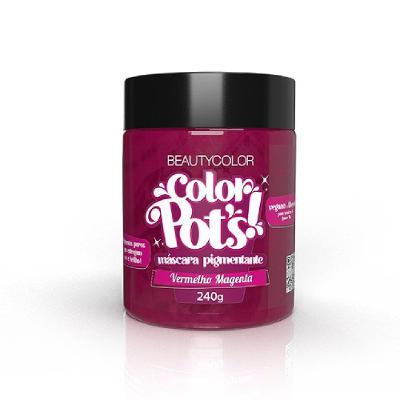 Máscara Pigmentante Beautycolor Color Pots Vermelho Magenta 240g
