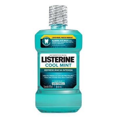Enxaguatório Bucal Listerine Cool Mint Leve 500ml Pague 350ml