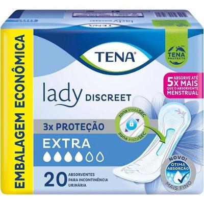 Absorvente Para Incontinência Urinária Tena Lady Discreet Extra 20 Unidades