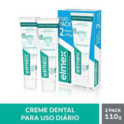 Kit Creme Dental Elmex Sensitive Profissional 2 Unidades 110g