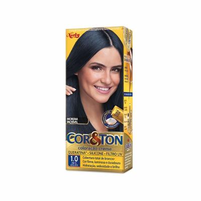 Tintura Niely Cor E Ton Preto Azulado 1.0