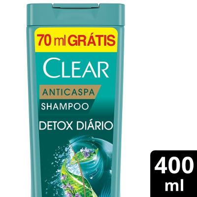 Shampoo Anticaspa Clear Detox Diário 400ml
