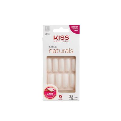 Unhas Postiças Kiss Natural Longo Quadrado