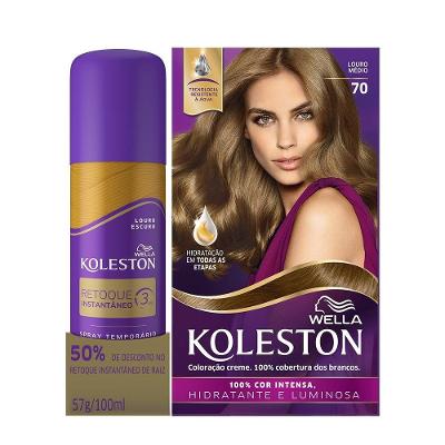Kit Koleston 70 Louro Medio + Retoque Instantâmeo