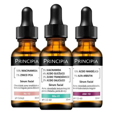 Kit Trio Antiacne Principia Niacinamida + Mix De Ácidos + Ácido Mandélico - 30ml Cada
