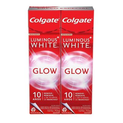 Kit Creme Dental Colgate Luminous White Glow 2 Unidades 70g Cada