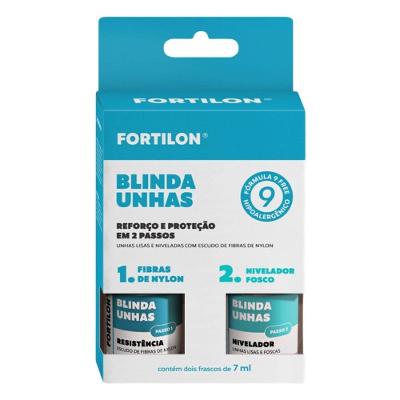 Kit Base Fortilon Blinda Unhas Reforço E Proteção 7ml Cada