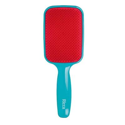 Escova Para Cabelo Ricca Flex Raquete Azul