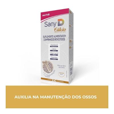 Suplemento Alimentar Sany D Cálcio 2000ui 30 Comprimidos