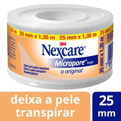 Fita Micropore Bege Nexcare. Rolo De 25mm X 1,35m