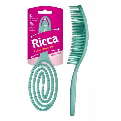 Escova De Cabelo Ricca Shower Flex Turquesa