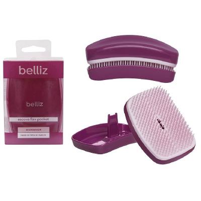 Escova De Cabelos Belliz Flex Pocket Cassis