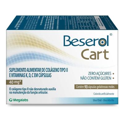 Colágeno Não Hidrolisado Tipo Ii Beserol Cart 90 Cápsulas Em Gel