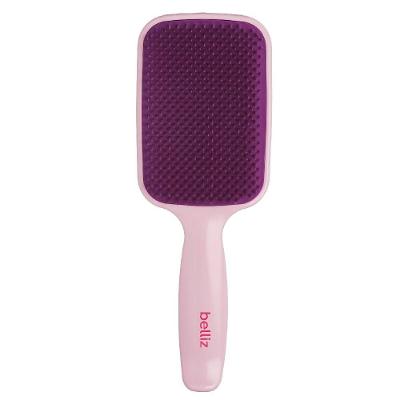 Escova De Cabelo Belliz Flex Raquete Rosa