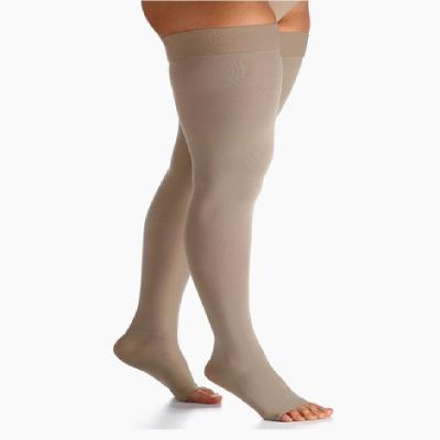 Meia Sigvaris Select Comfort Premium Meia Coxa Compressão 20-30 Mmhg G Normal Pont Aberta Nat Esc