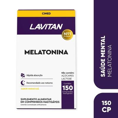 Lavitan Melatonina Maracujá 150 Comprimidos Mastigáveis