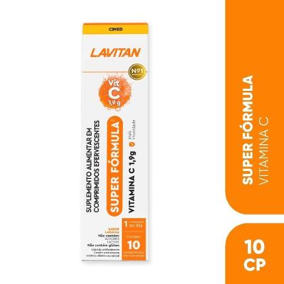 Lavitan Super Fórmula Vitamina C 1,9g Sabor Laranja 10 Comprimidos Efervecentes