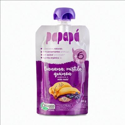 Papinha Orgânica Papapá Banana, Mirtilo E Quinoa 100g