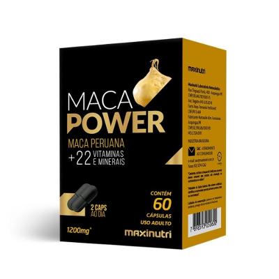 Maca Peruana Maca Power 1200mg Maxinutri 60 Cápsulas