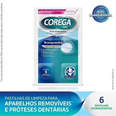 Limpador E Branqueador De Próteses E Aparelhos Removíveis Corega Tabs 6 Unidades