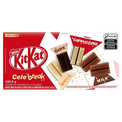 Chocolate Nestlé Kitkat Celebreak 16 Unidades 185,6g