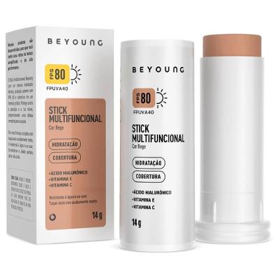 Protetor Solar Facial Stick Multifuncional Beyoung Bege Fps80 14g