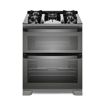 Fogão 5 bocas Electrolux Cinza Expert Função Air Fryer, 2 Fornos, Grill e Timer (FE5AD)