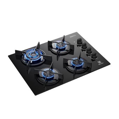 Cooktop 4 Bocas a Gás Electrolux Mesa Vidro Experience Tripla Chama e Grade de Ferro (KE4GC)